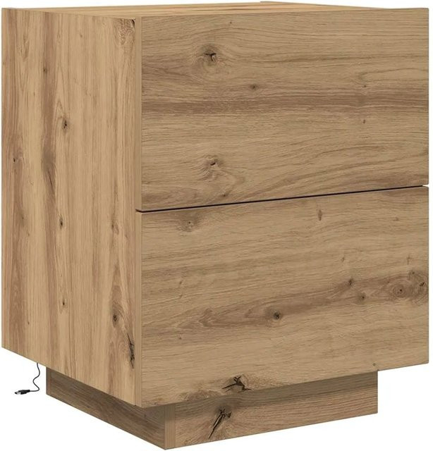 vidaXL Nachttisch mit Schubladen in Eiche, Modernes Design, Braun - Bild 1