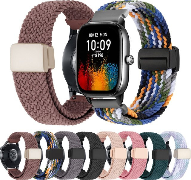 Uhrenarmband Nylon, geflochten, multicolor, Amazfit Bip 5/GTR/GTS - Bild 1
