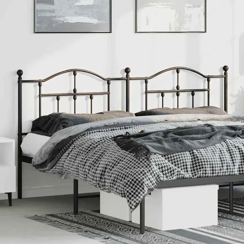 Vidaxl Metall-Kopfteil in Schwarz im klassischen Design mit einer Breite von 180 cm - Bild 1