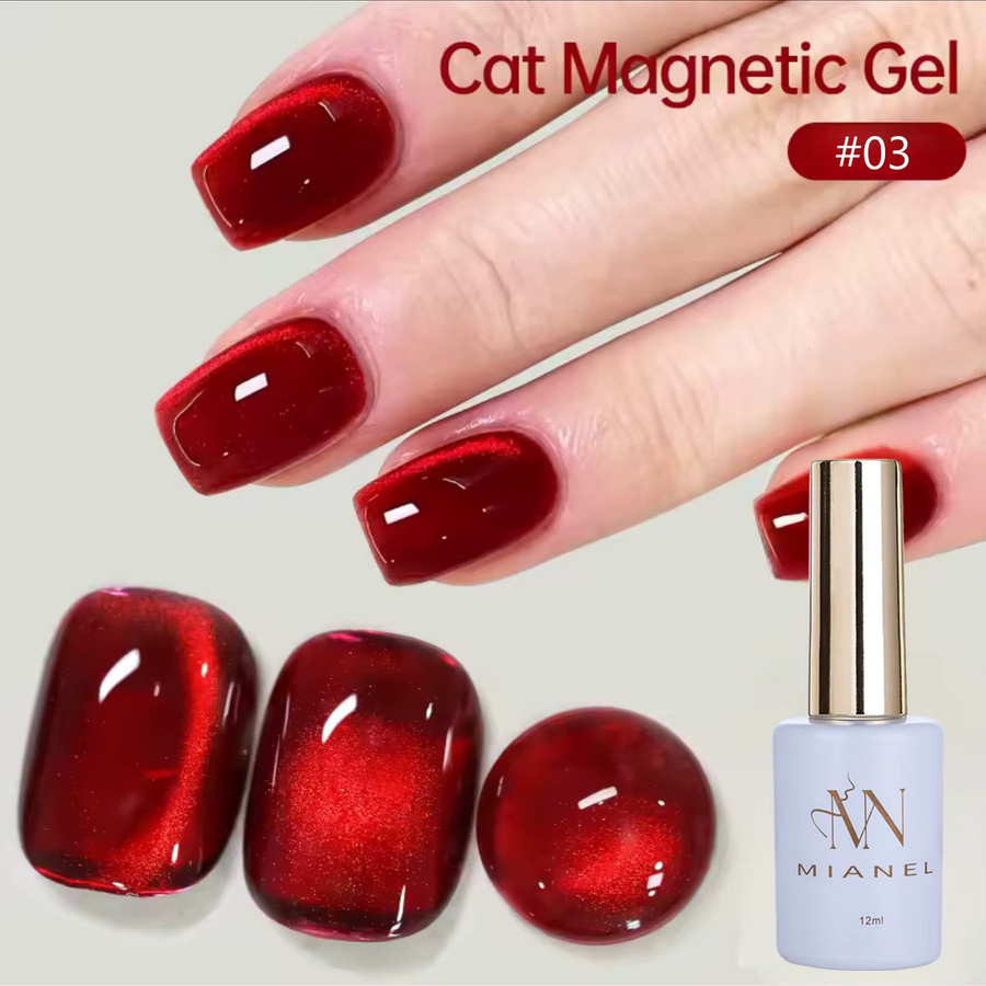 MIANEL Nagellack, Tiefrot, Schimmernd, 10 ml - Bild 2