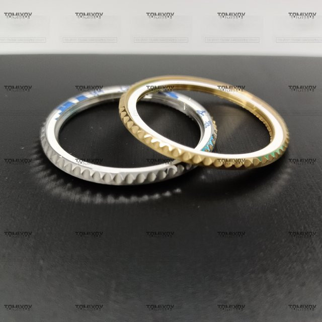 TOMIYOY Lünette Edelstahl, silberfarben, 40,7 mm, Unisex - Bild 1