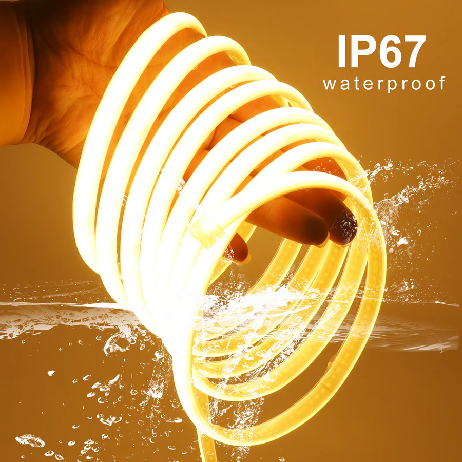 GAHADA COB LED-Neonlichtstreifen IP65 Wasserdichte Außenbeleuchtung Weiß mit EU-Netzstecker - Bild 2