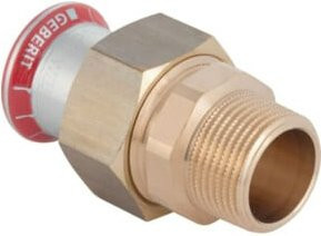 Geberit GV Mapress C-Stück, Durchmesser 18 mm, mit 1/2 Zoll Außengewinde, verzinkt, Messing - Bild 1