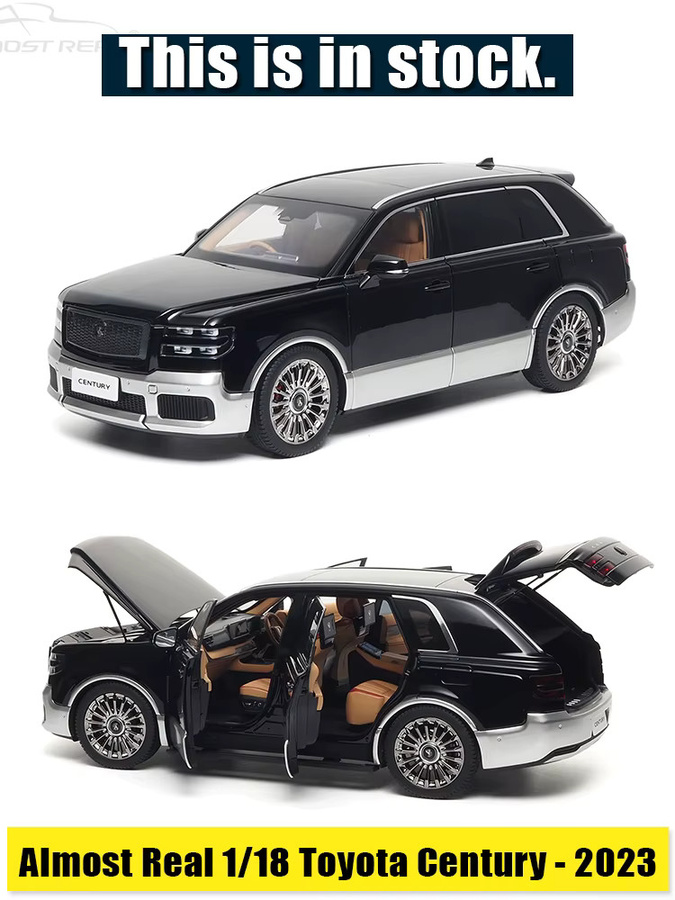 Almost Real Toyota Century, Modellauto, 1:18, Schwarz x Silber, Metall - Bild 6
