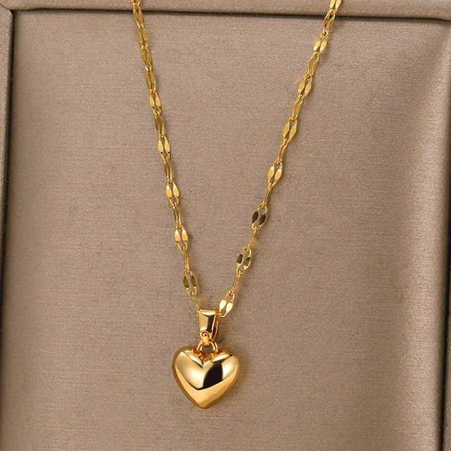 ZAKOL Halskette Edelstahl, Liebesherz, Gold, Damen - Bild 1