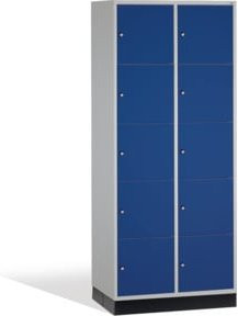 C+P Schließfachschrank Intro XL mit 10 Fächern, Front Enzianblau, Korpus Lichtgrau, H: 195,0 cm, B: 82,0 cm, T: 60,0 cm - Bild 1