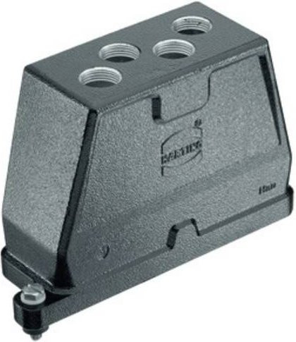 Harting Tüllengehäuse 19400240473 in Schwarz aus Aluminium - Bild 1