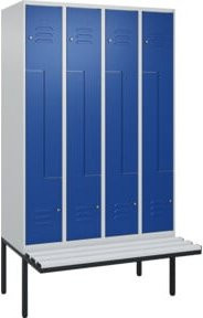 C+P Z-Spind Classic PLUS Sitzbank mit 8 Fächern und Zylinderschloss, B/T/H: 212 x 120 x 81,5 cm - Bild 1