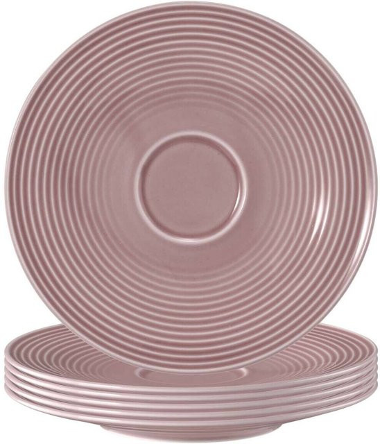 Seltmann Weiden Untertassen Beat Color Glaze Pink aus Porzellan 6er Set Durchmesser: 16,7 cm - Bild 1