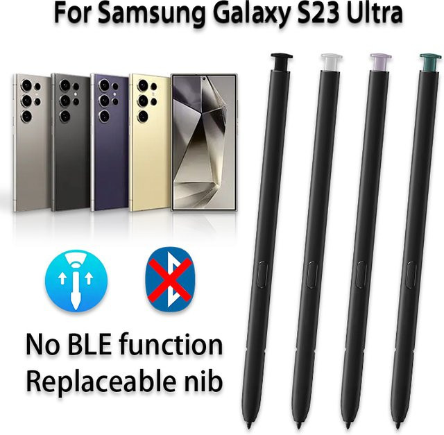 Samsung Ersatz S Pen Stylus für Galaxy S23 Ultra in Schwarz oder Silber ohne Bluetooth - Bild 1