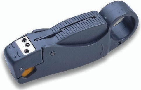 Cimco Economy Kabelentmanteler in Grau für Koaxialkabel RG58, RG59, RG62 und RG6 - Bild 1