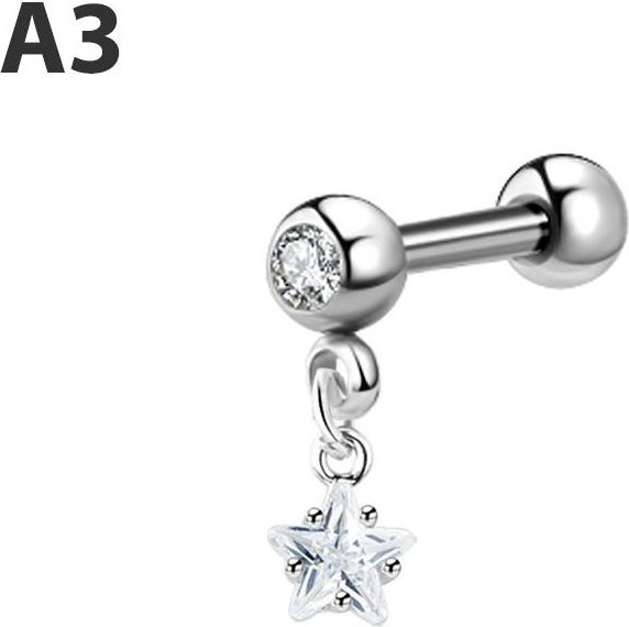 Ohrringe Edelstahl, Zirkonia, Silber, Damen - Bild 1