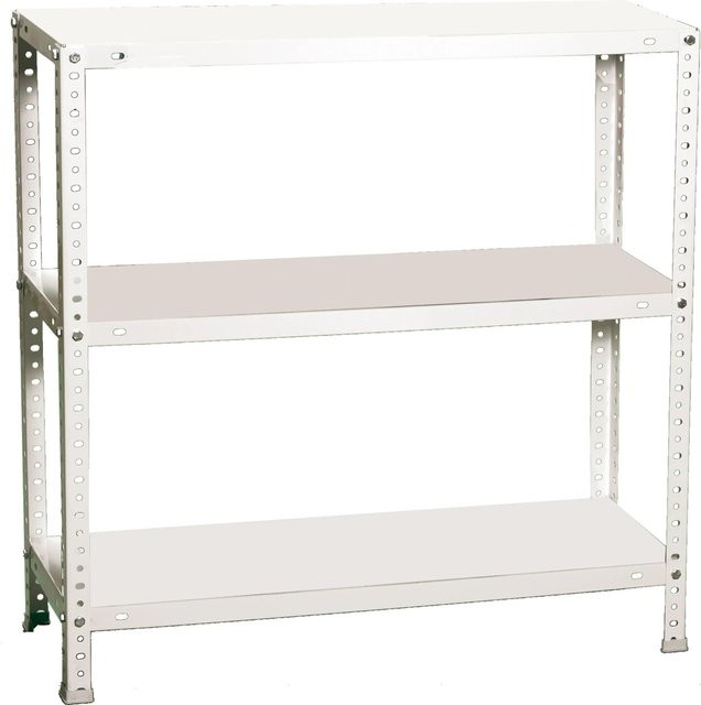 PROREGAL Schraubregal Panda Small in Weiß, H x B x T: 100 x 100 x 30 cm, Fachlast 100 kg - Bild 1