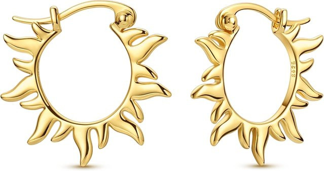 Parmuz Creolen-Ohrringe, 925 Sterlingsilber, gold, Damen - Bild 1
