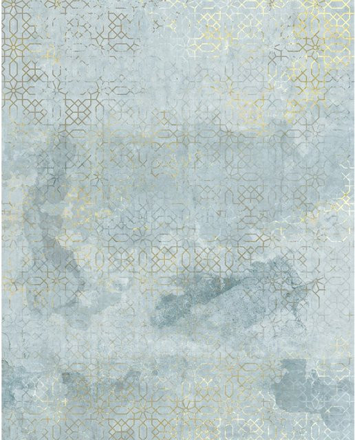 Komar Fototapete Jaunty Jewels in Blau aus Qualitätsvlies, B: 200 cm x H: 250 cm - Bild 1