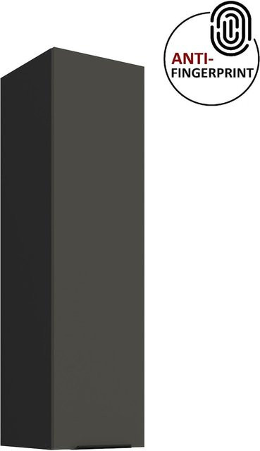 ARIA Hängeschrank Küchenzeile Graphite Matt mit drei Einlegeböden Höhe: 30 cm, Breite: 90 cm - Bild 1