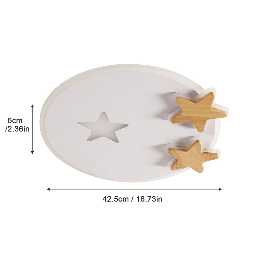 Dimmbare LED-Deckenleuchte Sternform für Kinderzimmer mit Fernbedienung, 32 W, Durchmesser: 42 cm - Bild 2