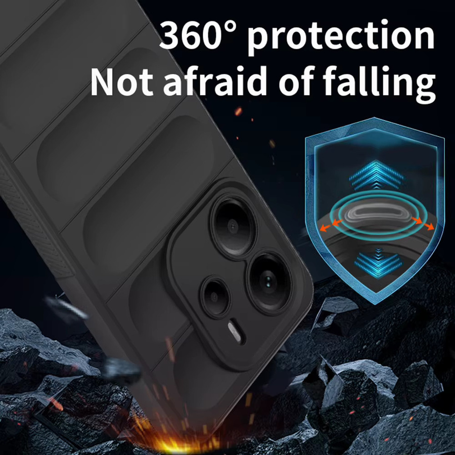 Magnetische Anti-Drop-Hülle für Xiaomi Redmi 14C 13C 12C 11A 10C 14R 13 10, stoßfeste und robuste Schutzhülle für MagSafe Wireless Charging, Farbe: Lila - Bild 3