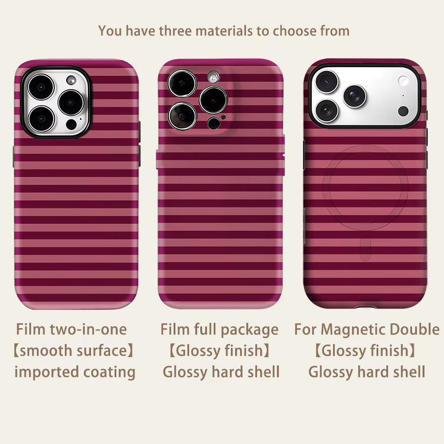 Robuste doppelschichtige Handyhülle von Potdemiel mit Fuchsia- und Lila-Farbverlauf für iPhone 17 16 15 14 13 Pro Max Plus, magnetisch kompatibel - Bild 2