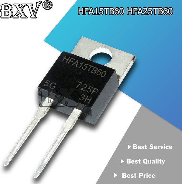 10er Set BXV Leistungstransistoren HFA15TB60 und HFA25TB60 in Schwarz im TO-220 Gehäuse - Bild 1
