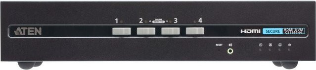 ATEN KVM-Switch CS1144H4 mit 4 USB-HDMI-Dual Display in Schwarz (PSD PP v4.0-konform) - Bild 1