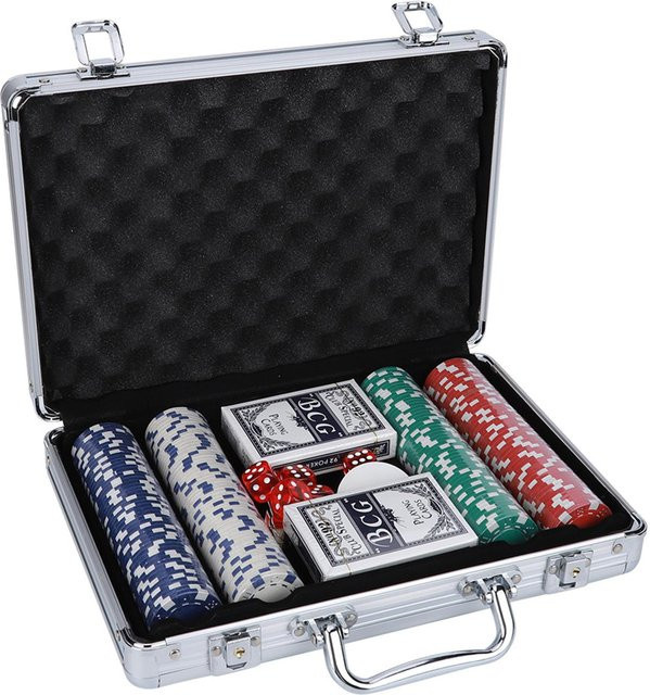 Lixada Poker Chips Spiel Set mit Karten und Würfel in Aluminium Fall - Bild 1