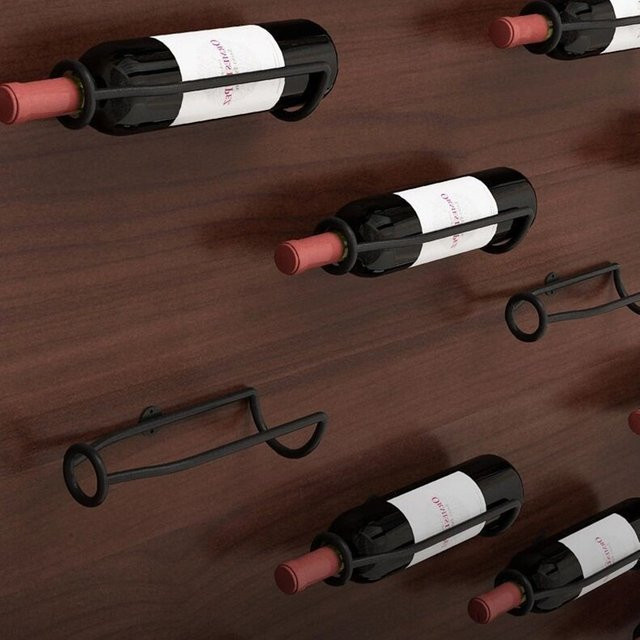 JETTING Wandregal aus Metall für Wein und Champagner, Gold Matt, Minimalistisches Design - Bild 1