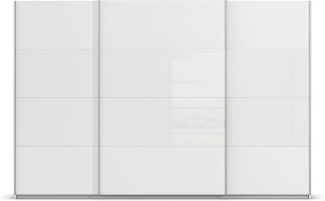 RAUCH Quadra Schwebetürenschrank mit Glaselementen in Weiß und Orange, B: 315 cm, H: 210 cm - Bild 1