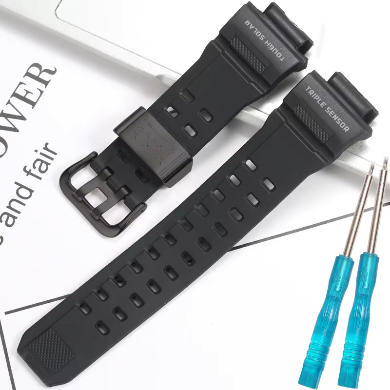 Casio Uhrenarmband, Kunststoff, Schwarz, Herren - Bild 4