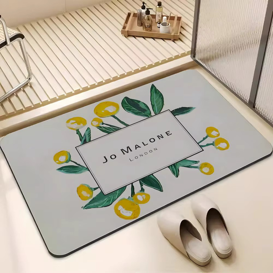 Jo Malone London Bodenmatte in Weiß, schnell trocknend und rutschfest mit floralem Design, B/T: 45 x 45 cm - Bild 2