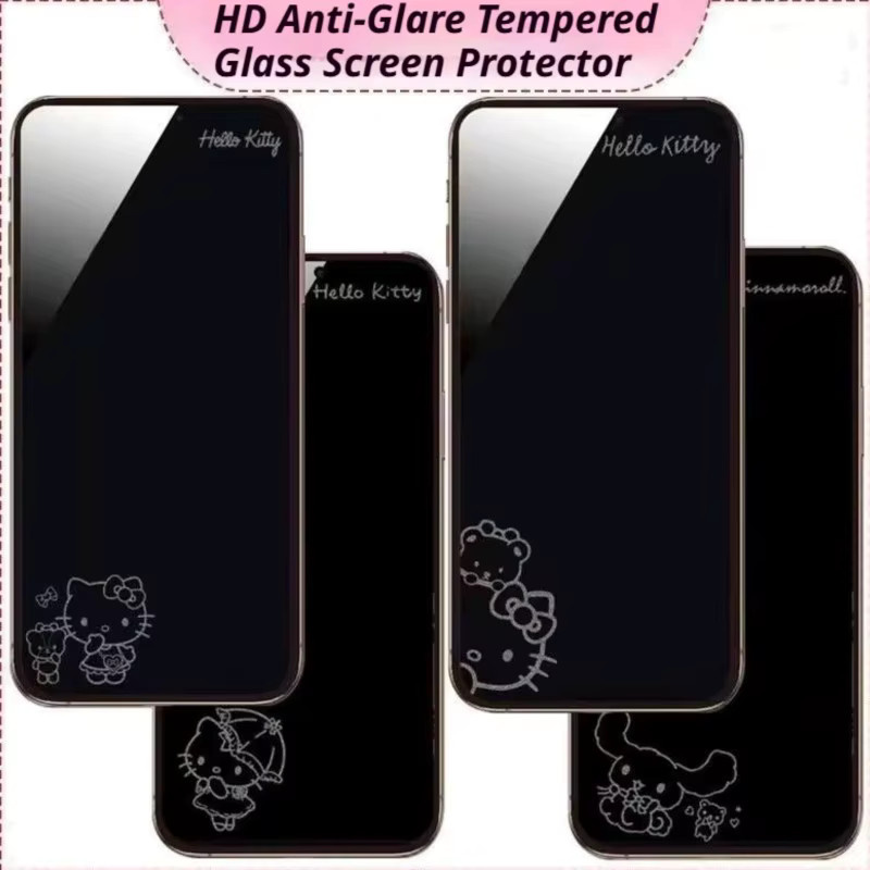 Sanrio Hello Kitty Displayschutz aus gehärtetem Glas für iPhone 11 bis iPhone 17 Pro Max, transparent - Bild 2