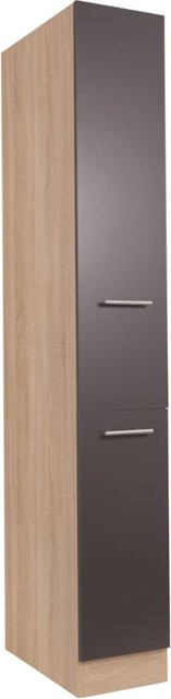 Respekta Küchen-Apothekerschrank Merle in Eiche Sägerau Nachbildung, Grau, B/H/T: 30 x 200 x 60 cm - Bild 1