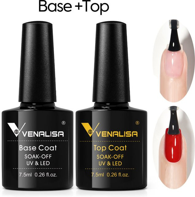 VENALISA Nagelgel Set, 2 x 7,5 ml, Glänzend - Bild 1