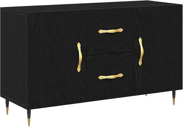 vidaXL Sideboard Schwarze Eiche Modern B/T/H: 100 x 36 x 60 cm - Bild 1