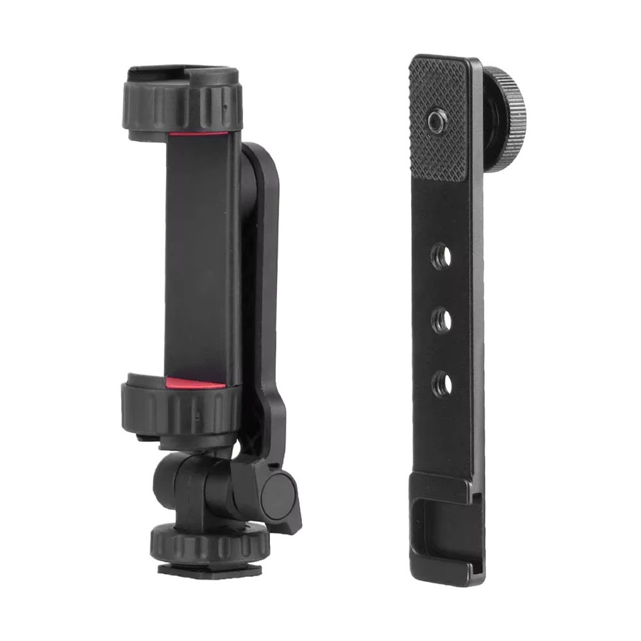DJI Telefonhalterung in Schwarz für DJI Pocket 3, DJI Pocket 4 und Insta360 X5 mit Stativclip und Fülllicht für stabile Videoaufnahmen - Bild 5