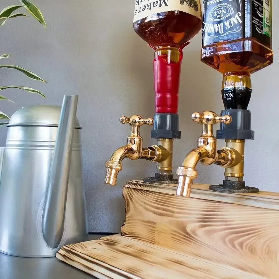 Untior Whisky Spender aus Holz mit Wasserhahn in Braun - Bild 3
