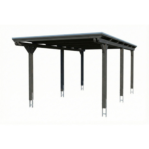 SKANHOLZ Carport Emsland aus Fichte mit Flachdach und Stahl-Dachplatten in Schiefergrau, B: 604 cm, T: 340 cm, H: 238 cm - Bild 2