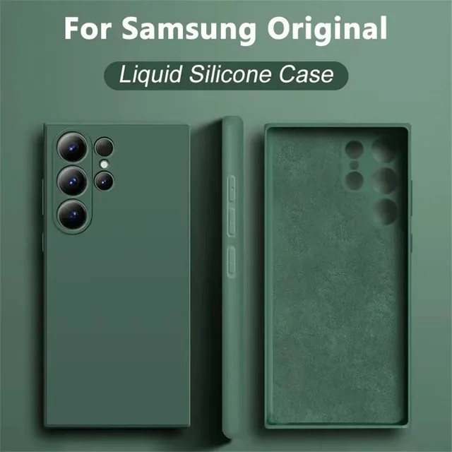 Silikon-Schutzhülle für Samsung S23 mit Fallprävention in Blau und Grün - Bild 1