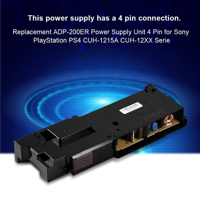 Sony ADP-200ER Netzteil in Schwarz für PlayStation PS4 CUH-1215A und CUH-12XX Serie, 4-polig - Bild 1