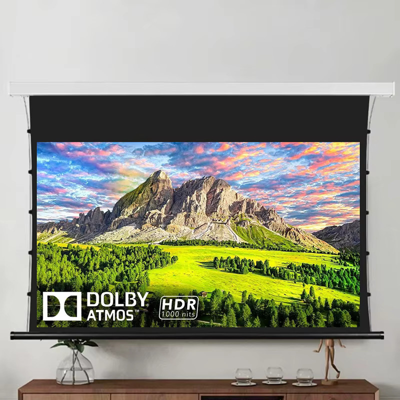 Yovanxer Motorisierte Tab-Tension-Projektionsleinwand ALR Black Diamond für 4K UHD und 3D Projektoren - Bild 3