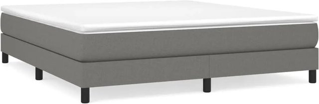 vidaXL Boxspringbett in Dunkelgrau mit Stoffbezug, B/T: 160 x 200 cm - Bild 1
