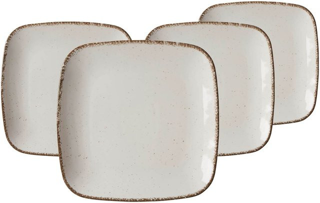 Ritzenhoff & Breker Dessertteller Casa aus Keramik, Weiß, 4er Set, Durchmesser: 22,5 cm - Bild 1