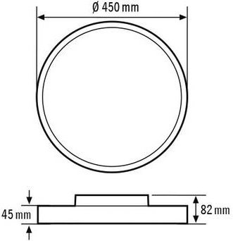 ESYLUX EO10850592 LED-Deckenleuchte Weiß mit Bewegungssensor und Up-Down-Lichtfunktion - Bild 1