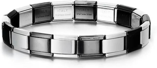 Fashion Maker 2 Charm-Gliederarmband Edelstahl, goldfarben, silberfarben, Perle, Unisex - Bild 1