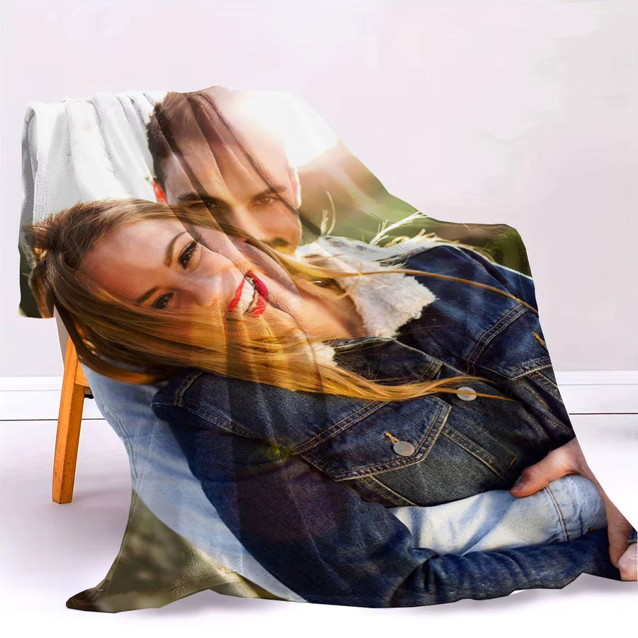 Personalisierte Halloween Flanell-Fotodecke mit eigenem Foto, multicolor, weich und warm für Sofa, Bett oder Outdoor-Reisen - Bild 3