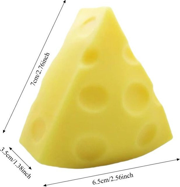 Squishy Jumbo Käse Stressball, Knetspielzeug, Simulation Käse Fidget Spielzeug - Bild 1