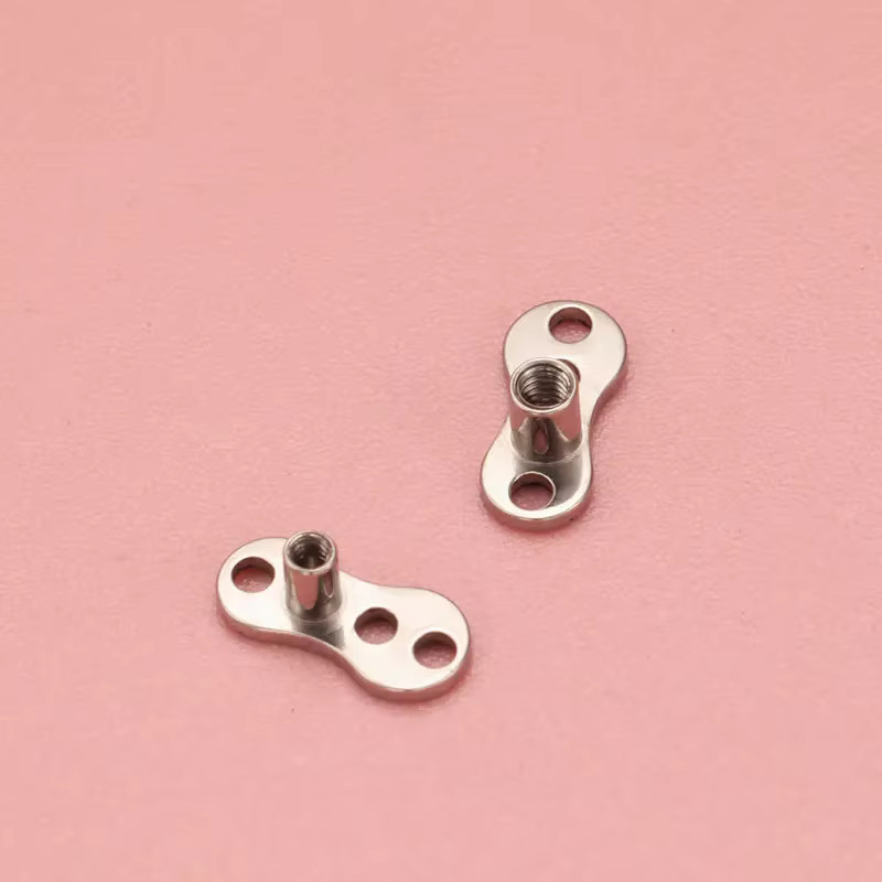 ZOORBODY JEWELRY Dermal Anchor Piercing, Titan, Silber, Unisex - Bild 2