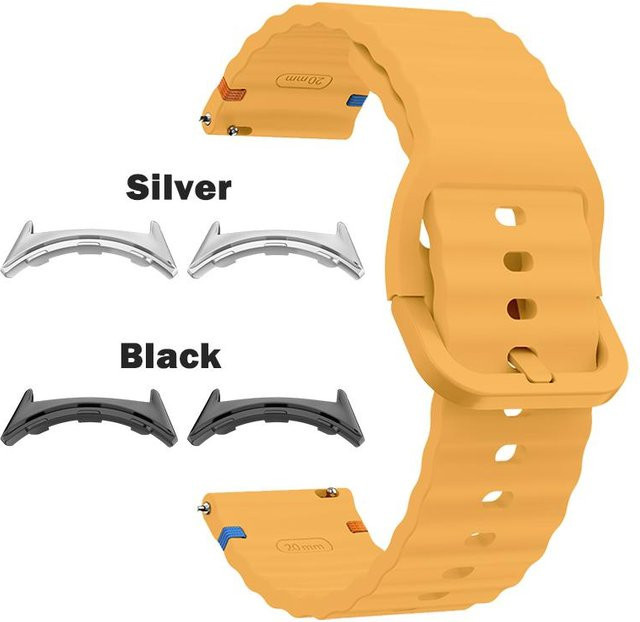 Uhrenarmband Silikon, Silber, Unisex, 22 mm - Bild 1