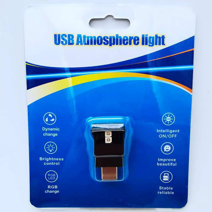 RGB LED-Umgebungslicht Typ C für das Auto mit 8 Farben, dynamischem Farbverlauf und dimmbarer Helligkeit in Schwarz - Bild 4