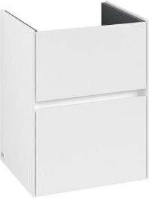 V&B Waschtischunterschrank Collaro in White Matt mit mittiger Waschtischöffnung, B/T/H: 47,2 x 61 x 40,4 cm - Bild 1